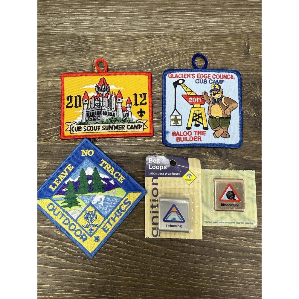 Boy Scouts Cub Scouts Patch & Belt Loop Lot 2011‎ 2012 BB Shooting Swimming